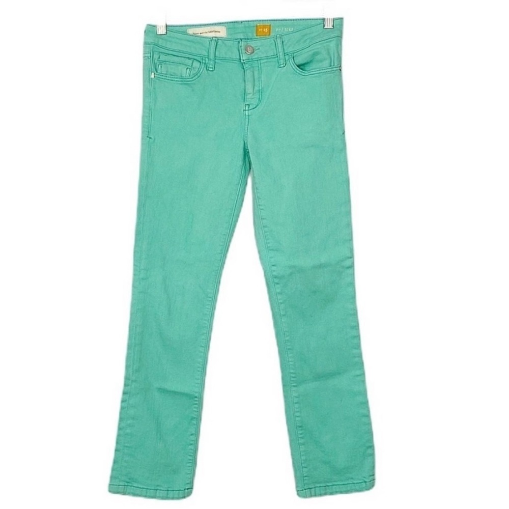 Anthropologie Pilcro & the Letterpress Aqua Ankle Skinny Jeans Size 27